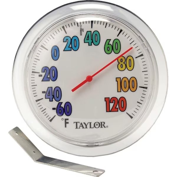 6in. Fahrenheit -60 To 120 Outdoor Wall Thermometer with Bracket